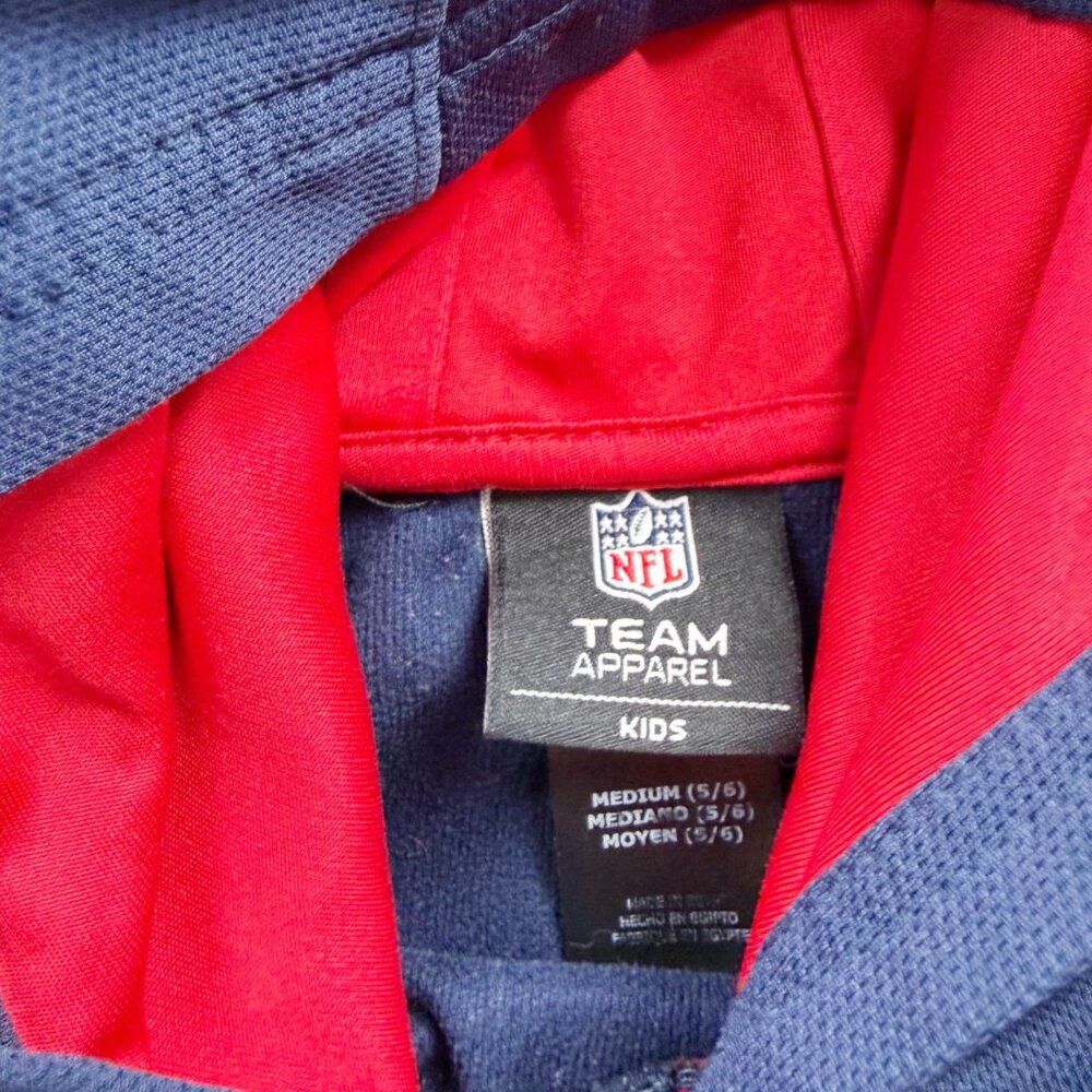 NFL New England Patriots Hoodie Kids Pullover Sweatshirt Football Fan Gear 5-6 - Picture 3 of 4
